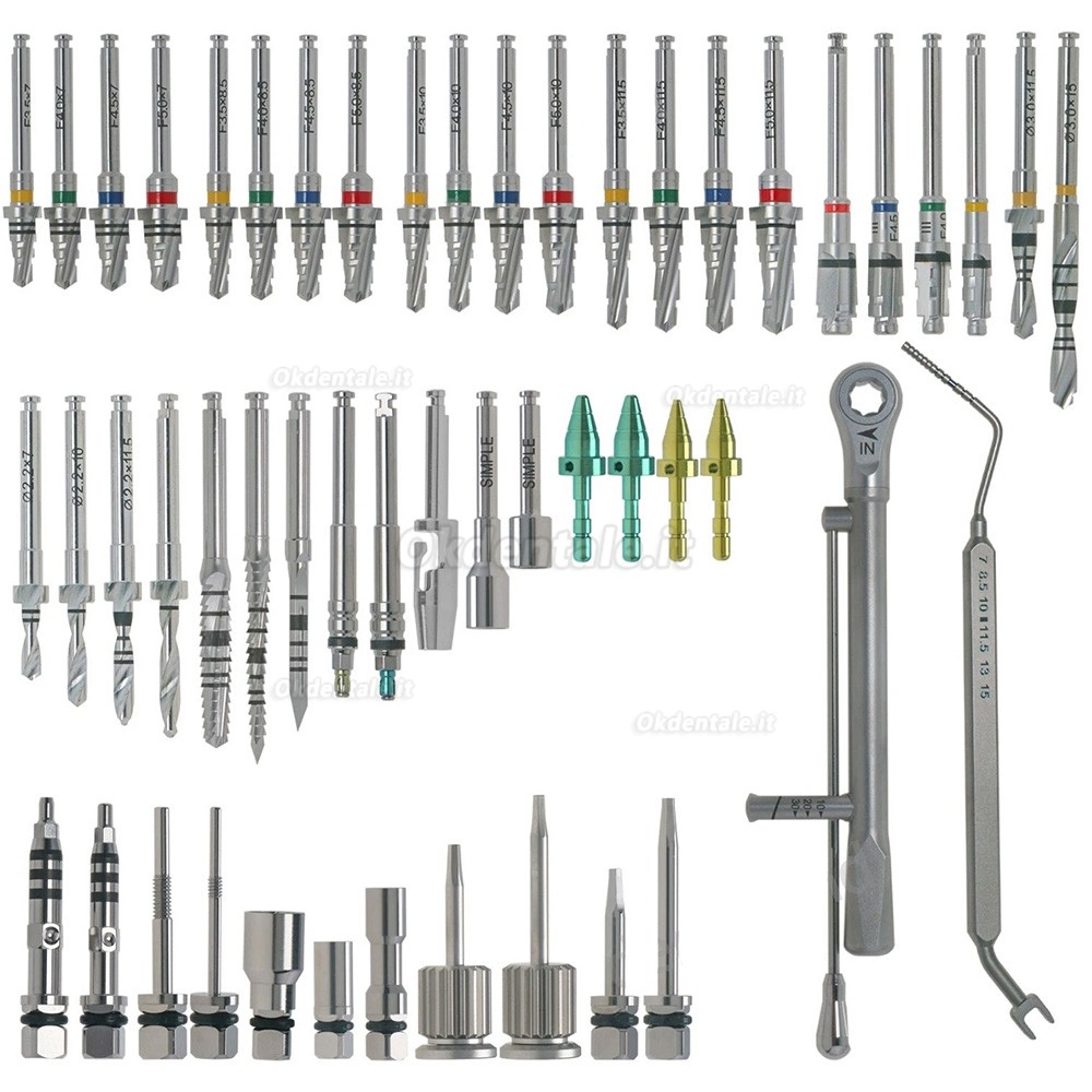 Kit chirurgico universale per impianti conici, Guida per frese elicoidali Hiossen stile OSSTEM